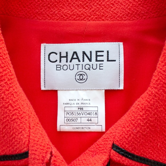 Chanel Vintage Spring 1995 Cropped Red 95P Jacket - Picture 8 of 14